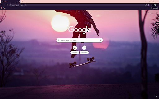 Skateboard Sunset Insider New Tab