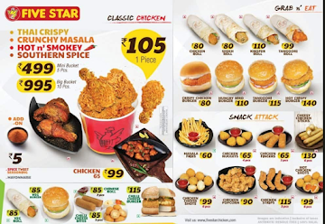 Five Star Chicken menu 