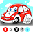 Cars color by number for kids icon