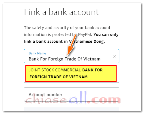 thêm ngân hàng paypal