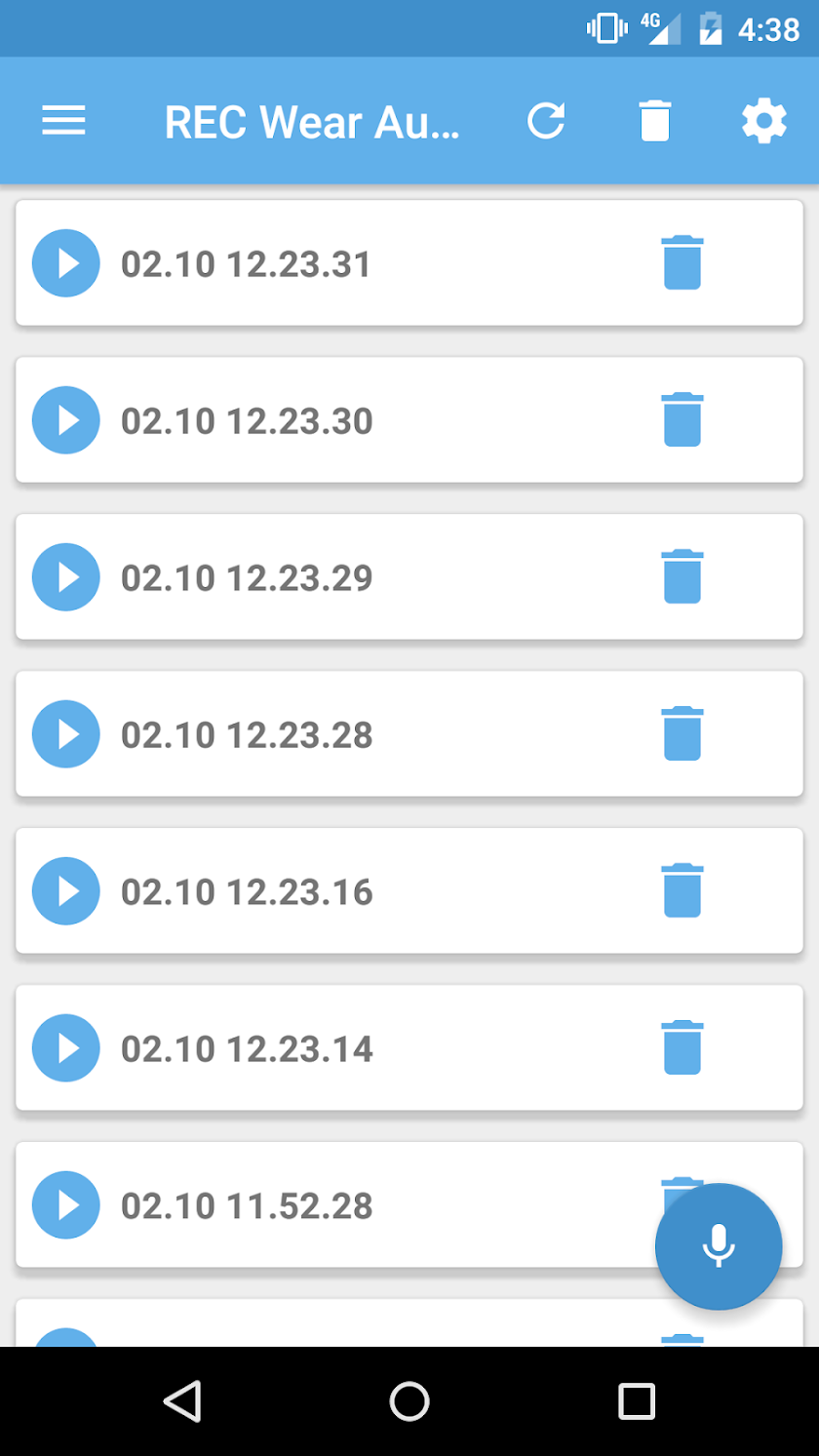 REC Wear Audio Recorder Screen 1