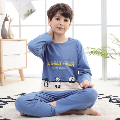 Title 6, Boys Pajamas Spring And Autumn Pure Cotton Thin...