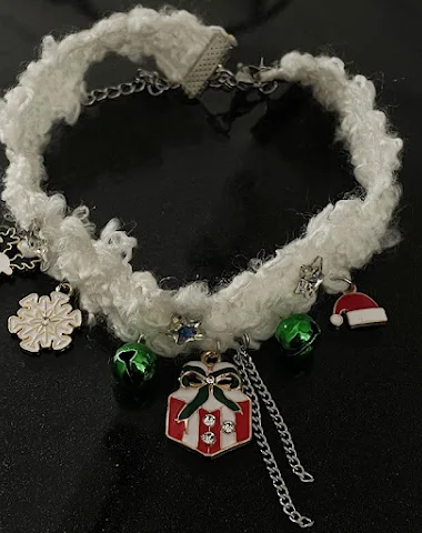 Kerstbel Sneeuwvlok Eland Ketting, - 3