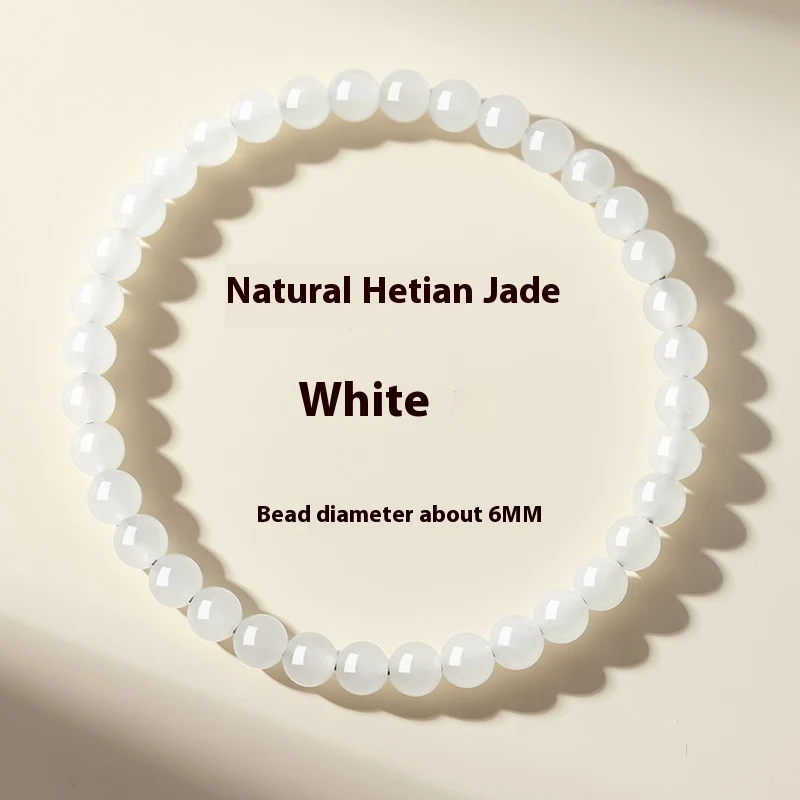 ICE Clear Water Armband mit verstreuten Natur Xinjiang Jade Perlen, ein schönes Schmuckstück, das Gelassenheit und einen Hauch von Luxus in den Alltag bringt.
