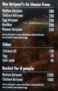 The Biriyani Company menu 3