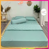 Ga Chống Thấm Thun Lụa Hàn Quốc Cao Cấp, Drap Chống Thấm Nước Tuyệt Đối Siêu Mềm Mịn Độ Bền 3 - 4 Năm (Mẫu Trơn Matcha)