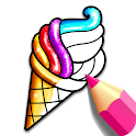 Ice Cream Coloring Book