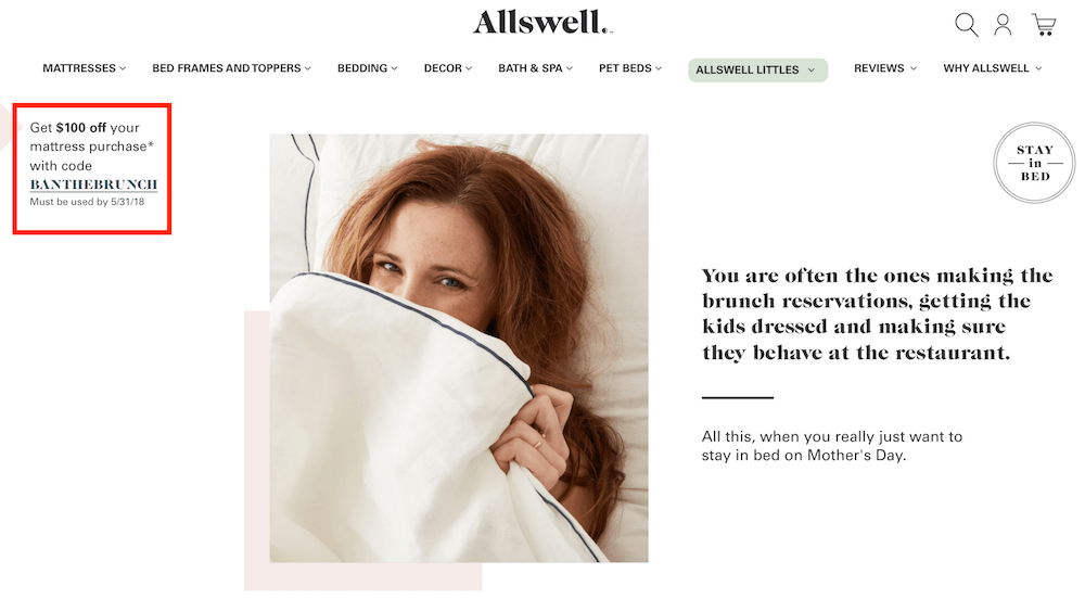 Allswell Mother's Day discount code