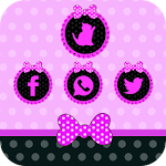 Cover Image of Descargar Purple cute girl knot 3D theme 1.1.1 APK