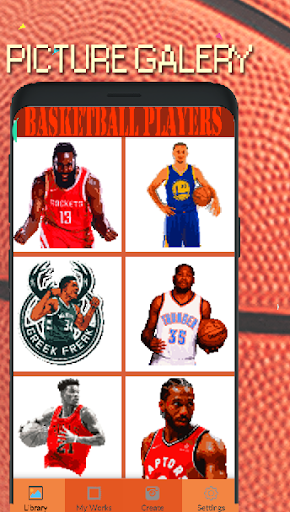 Basketball Players Color By Number-Pixel Art 2020