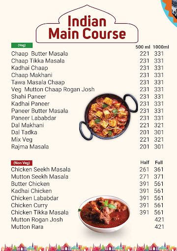 Dilli Meri Jaan menu 