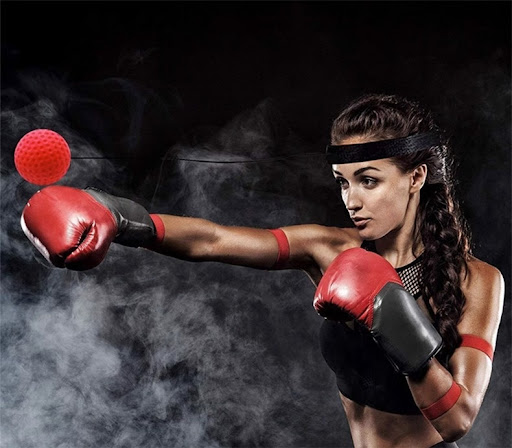 Title 10, Head-Mounted Boxing Reaction Training Ball. Enh...