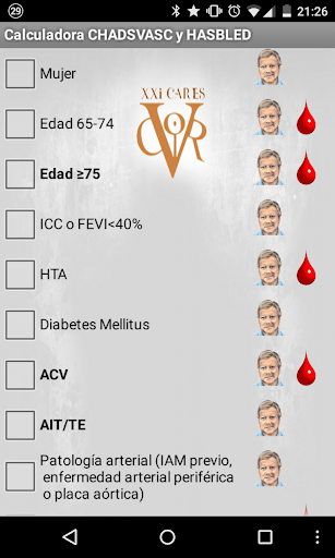 CHADSVASC HASBLED Calculadora