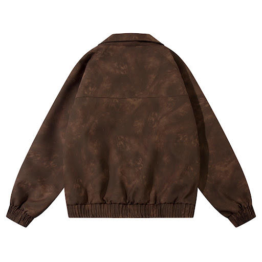 Title 5, Mens Tie-dyed Loose PU Leather Jacket Comforta...