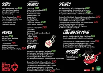 The Red Box menu 