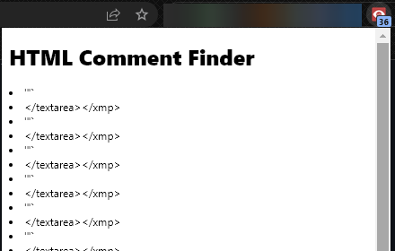 HTML Comments Finder Preview image 0