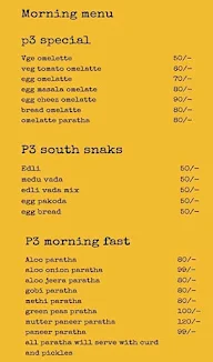 P 3 Parathas menu 2