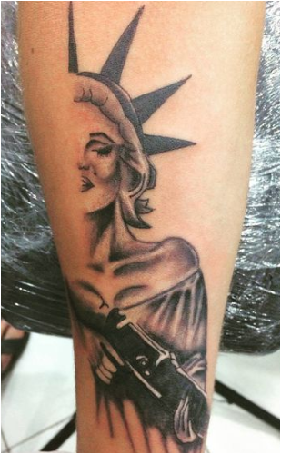 Half Face Marilyn Tattoo