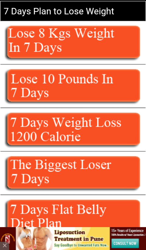 7 Day Diet To Lose 10 Pounds