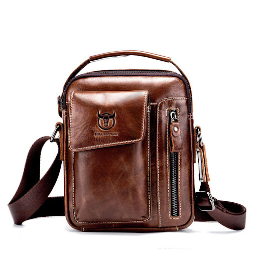 Title 3, Mens First Layer Cowhide Shoulder Messenger Ba...