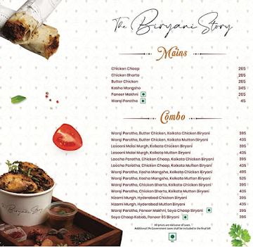 The Biryani Company menu 