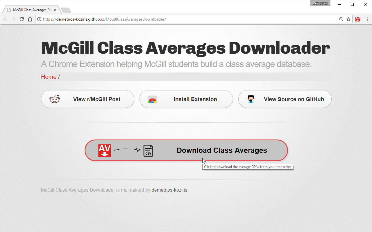 McGill Class Averages Downloader Preview image 0