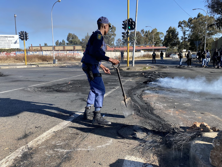 The Riverlea protest was sparked by the discovery of bodies of suspected illegal foreign miners in the area. Five men were shot dead with police linking the killings to a shootout between two rival groups of illegal miners.