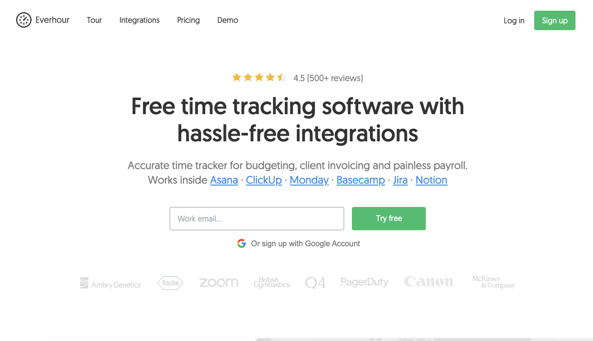 Everhour create invoices for billable hours