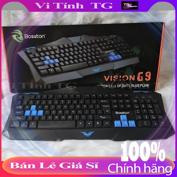 Bàn Phím Máy Tính Cơ Bản Có Dây Màu Đen Giá Rẻ Kiểu Dáng Hầm Hố Vi Tính Tg Vision G9