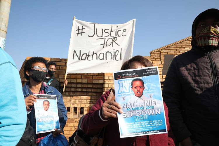 Eldorado Park residents picket after a disabled teenager Nateniel Julies was killed allegedly by police