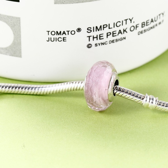 S925 silver bracelet glazed beads DIY charm