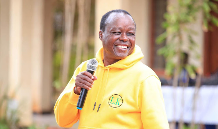 Embu governor aspirant Lenny Kivuti during his last campaigning day at his home on Saturday, August 6.