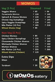 Momos Eatery menu 1