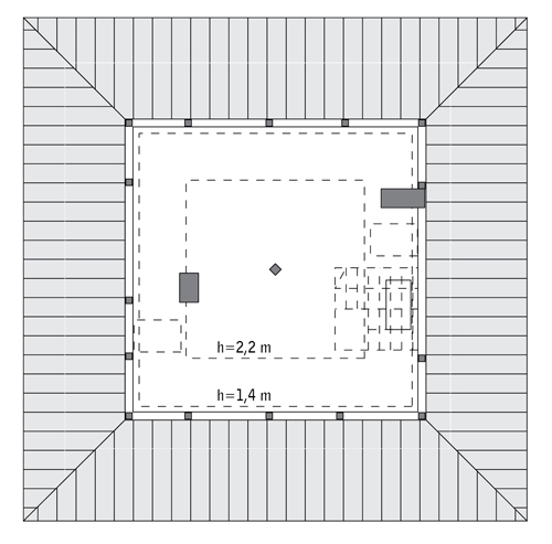 Cichy zagajnik - wariant I - M155a - Rzut poddasza do indywidualnej adaptacji (31,0 m2 powierzchni użytkowej)