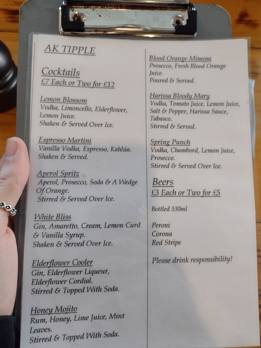 Aidan's Kitchen gluten-free menu