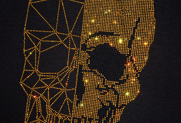 Title 7, T-shirt da uomo a maniche corte con diamanti, s...