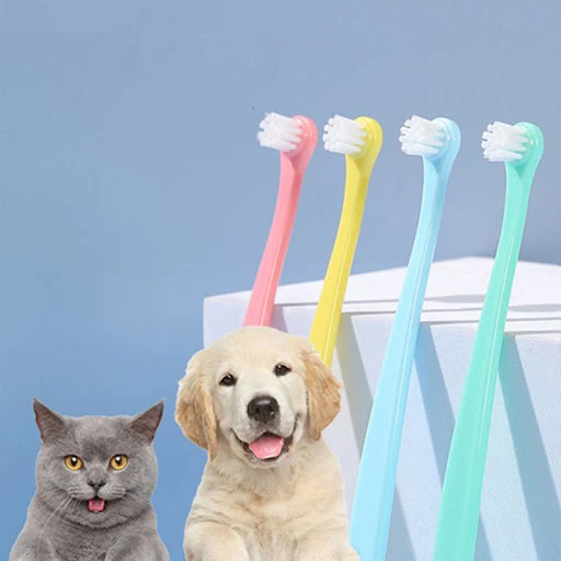 Dog Toothbrush Small Head BrushTeeth Cleaning Bad Breath Care Nontoxic Tooth Brush Tool Dog Cat Cleaning Supplies