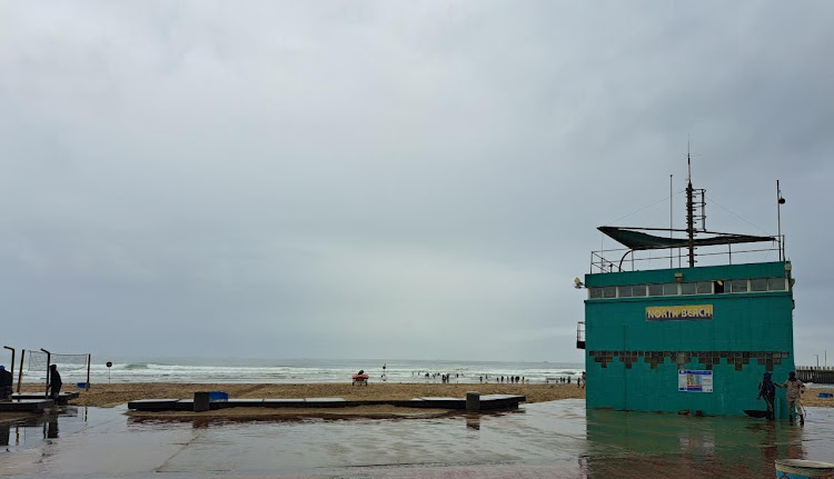 Rain kept crowds away from Durban's beaches on Monday.