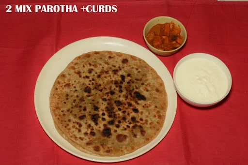 2 Mix Paratha + 200 Gm Curd