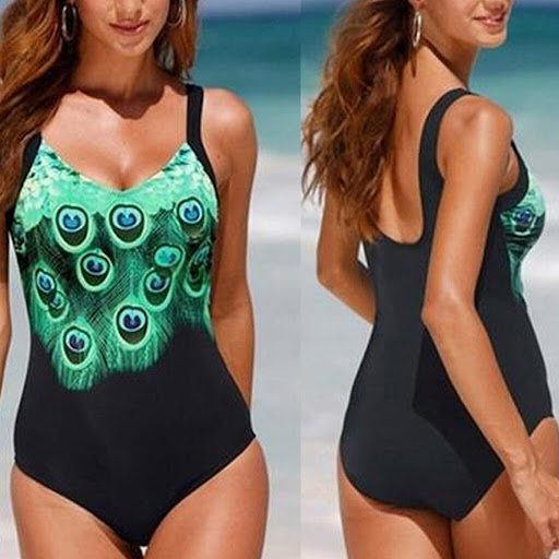 Title 2, Feather positioning print bikini for a stylish ...