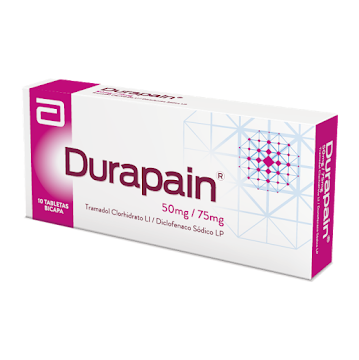 Durapain Tramadol + Diclofenac 50mg/75mg Abbott Caja x 10 Tabletas  