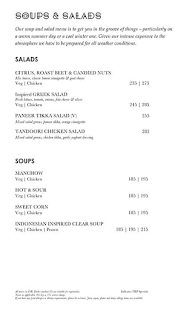 The Rooftop Project menu 1