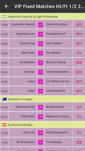 Correct Score Fixed Match 1/2