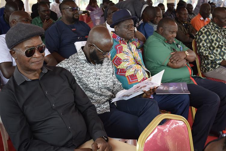 Alego Usonga MP Samuel Atandi at the burial of ex-UASU chairman Muga K'Olale in Oyugis , Kasipul constituency on April 21,2023