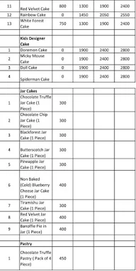 Cake 24X7 menu 4