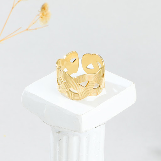 Title 4, Titanium steel open end ring simple bracelet Do...