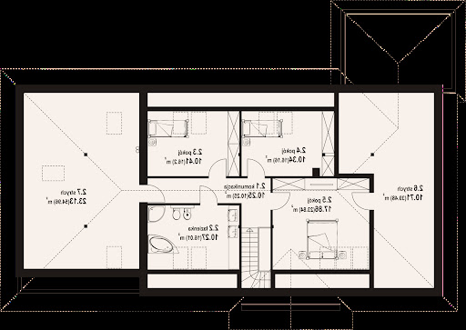 Dęborzyce 25 dwst - Rzut poddasza