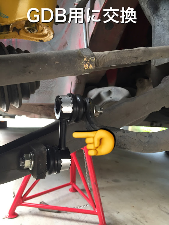 レガシィB4のスタビリンク交換・ＤＩＹ作業・熱中症に気をつけて!!・純正流用に関するカスタム事例の投稿画像5枚目