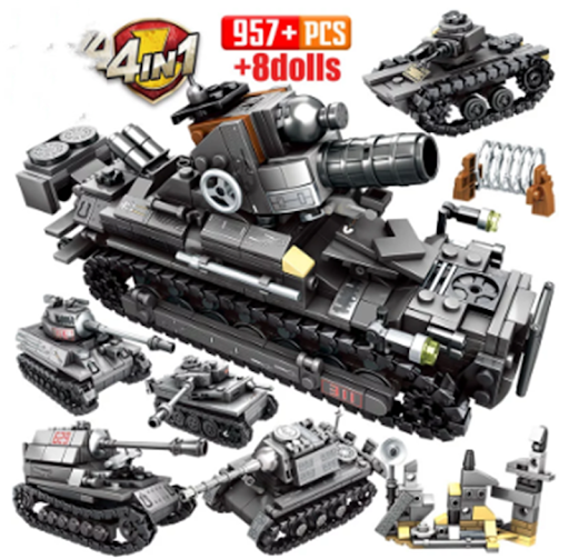 Title 4, Tank Model Boy Puzzle Plug Assembly Toy Gift. B...