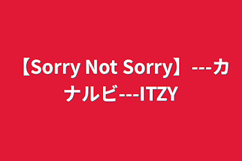 「【Sorry Not Sorry】---カナルビ---ITZY」のメインビジュアル